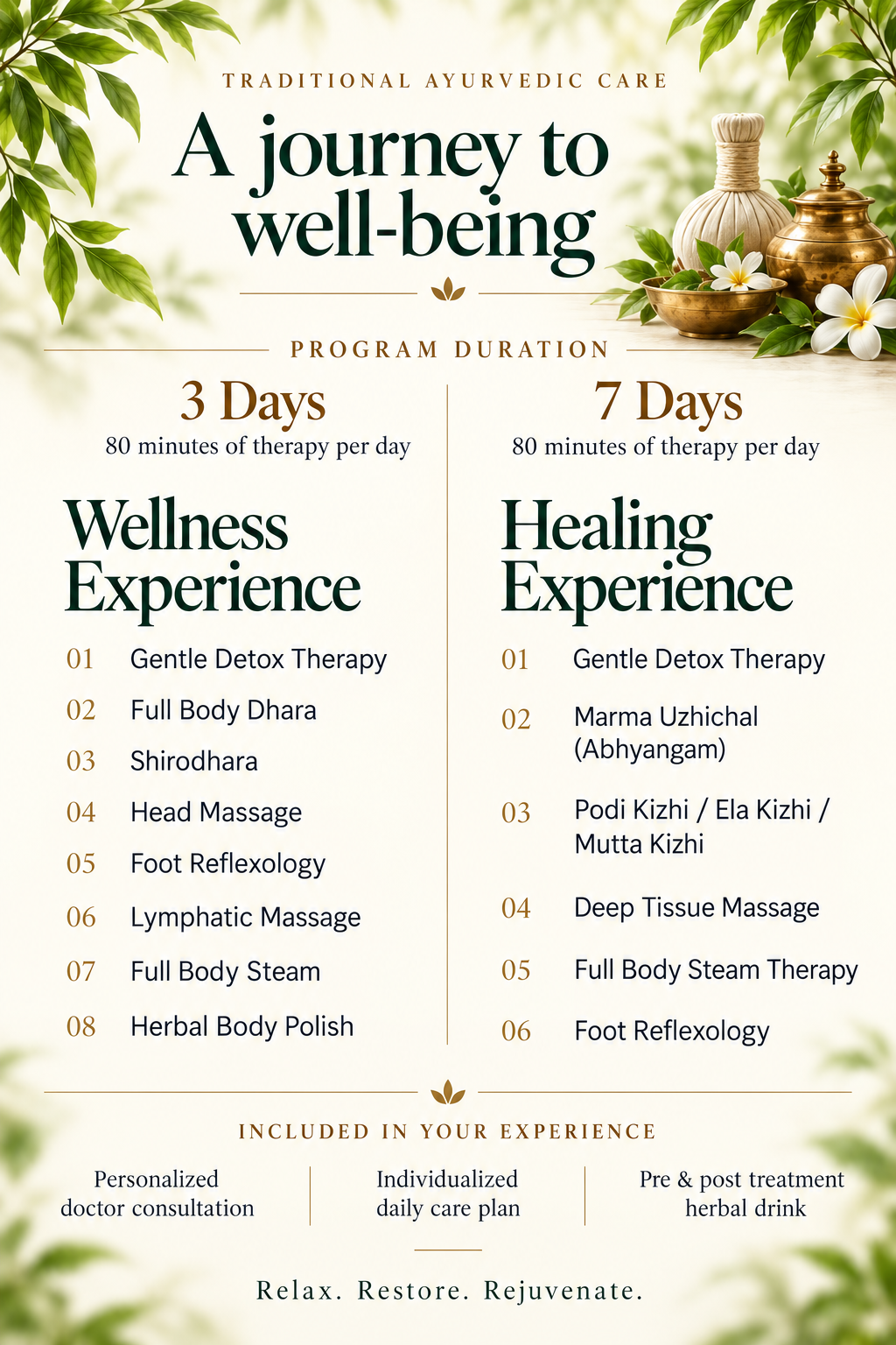 Elegant Ayurvedic Wellness Program Poster